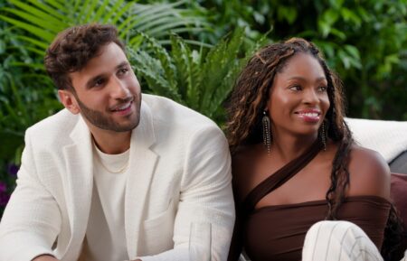 Chris Dahlan, Leah Woolfolk in episode 105 of Age of Attraction