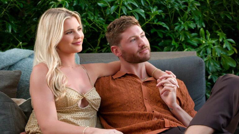 Libby Vodicka, Andrew Wheeler in episode 105 of Age of Attraction.