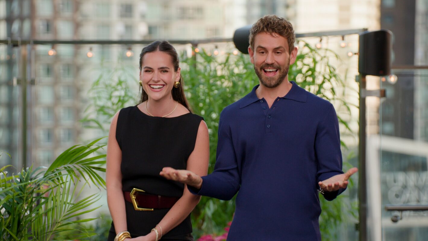 Natalie Joy and Nick Viall in episode 105 of Age of Attraction