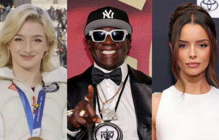 Amber Glenn on the February 20, 2026, episode of NBC's 'Today'; Flavor Flav attends the Black Music Action Coalition Music Maker Dinner at The Sun Rose on January 28, 2026 in West Hollywood, California; Maura Higgins attends Time100 Next at Current at Chelsea Piers on October 30, 2025 in New York City.