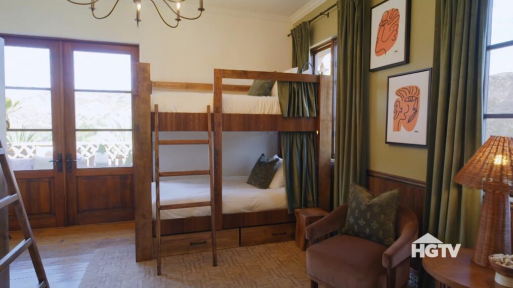 HGTV's 'Bachelor Mansion Takeover,' Season 1, Episode 1, March 2, 2026, guys bunk room 1.