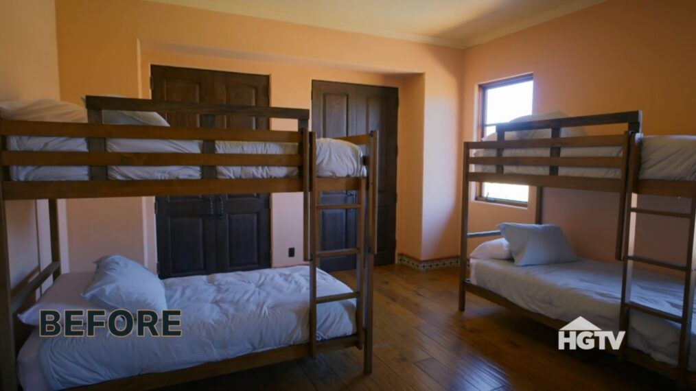 HGTV's 'Bachelor Mansion Takeover,' Season 1, Episode 1, March 2, 2026, guys bunk room 1.