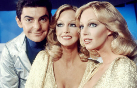 QUARK, from left: Richard Benjamin, Patricia and Cyb Barnstable, 1977