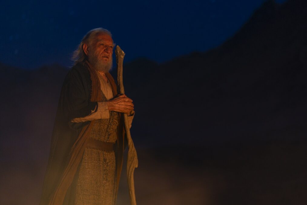 Ben Kingsley as Moses in The Old Stories