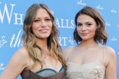 Bethany Joy Lenz and Maria March attend When Calls the Heart & Hope Valley: 1874 Celebration at The Sun Rose Hotel in West Hollywood, CA.
