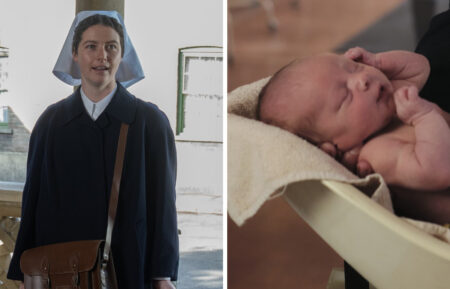 CALL THE MIDWIFE, from left: Cliff Parisi, Molly Vevers, (Season 14, episode 1404, aired in the US on April 20, 2025). photo: Olly Courtney / ©PBS/Neal Street Prod./BBC / Courtesy Everett Collection