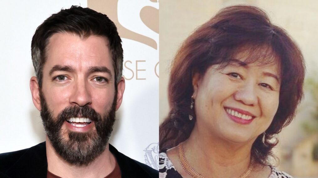 Drew Scott and Linda Phan attend A Sense Of Home 10th Anniversary Gala at Pacific Design Center on October 04, 2025 in West Hollywood, California; Linda Phan's mother, Barb, Instagram, March 10, 2020.