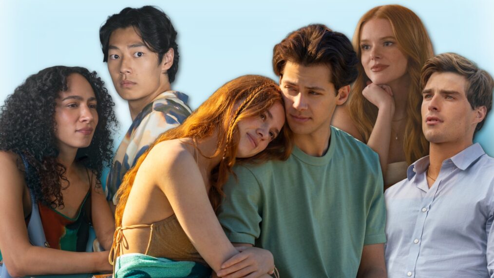 Aurora Perrineau, Joseph Chiu, Sadie Soverall, Matt Cornett, Abigail Cowen, and Michael Bradway as Chantal, Jordie, Percy, Sam, Delilah, and Charlie in 'Every Year After