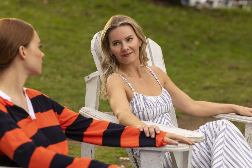 Sadie Soverall and Elisha Cuthbert as Percy and Sue in Every Year After