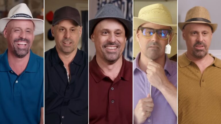 Gino Palazzolo of 90 Day Fiancé in five different hats
