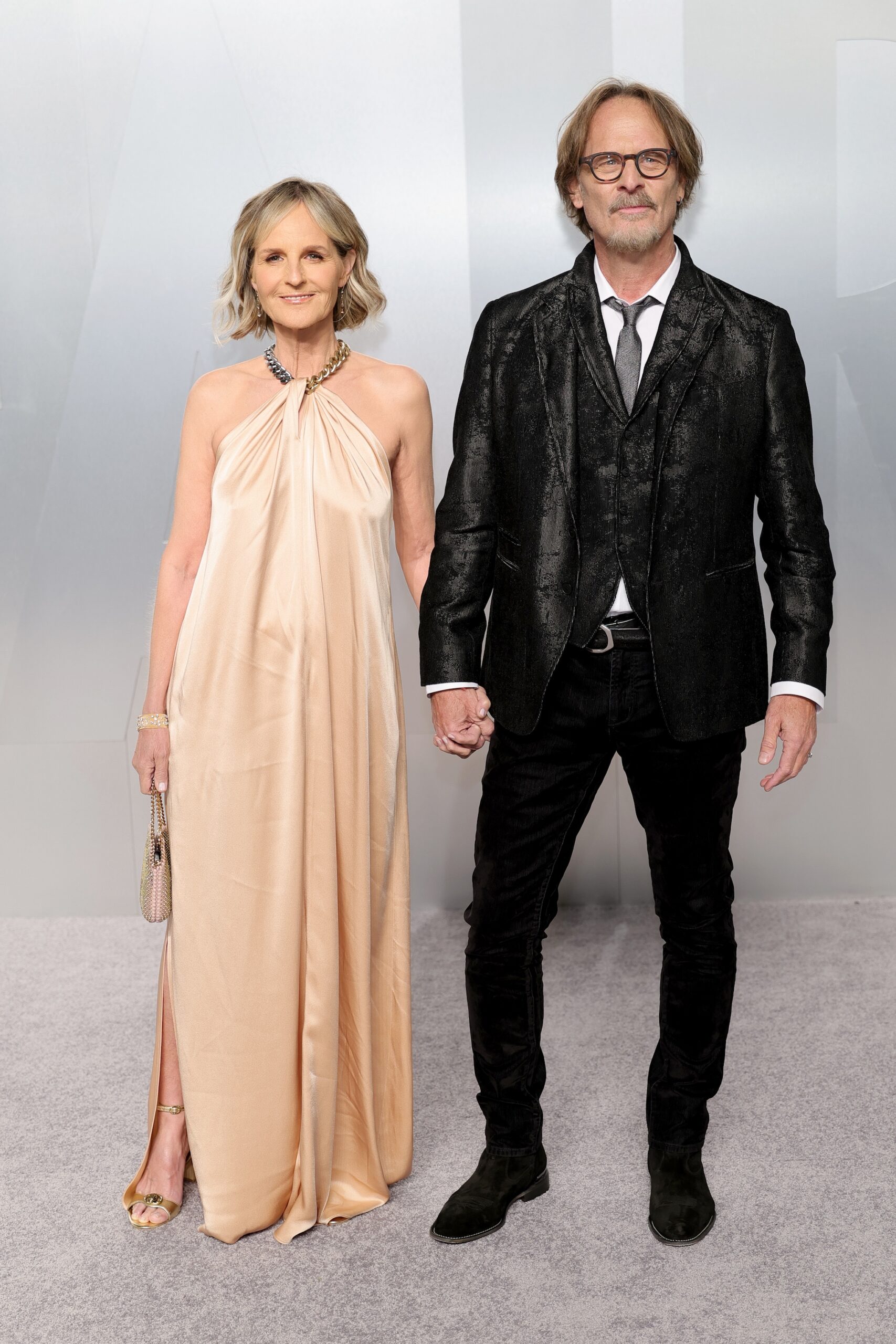 Helen Hunt and Jeffrey Nordling attend the 2026 Vanity Fair Oscar Party Hosted By Mark Guiducci at Los Angeles County Museum of Art on March 15, 2026 in Los Angeles, California.