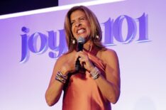 Hoda Kotb speaks onstage during Hoda Kotb's Joy 101 Launch Event at CURRENT at Chelsea Piers on May 28, 2025 in New York City.