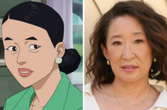 Invincible-Debbie Grayson (voice: Sandra Oh), (Season 3, premiered Feb. 6, 2025). photo: ©Amazon / Courtesy Everett Collection; Sandra Oh attends the Gold House 4th Annual Gold Gala at The Music Center on May 10, 2025 in Los Angeles, California. (Photo by Kevin Winter/Getty Images)