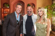 Jesse Palmer, guest, and Christina Haack attend HGTV's first-ever event at the Bachelor Mansion to Celebrate 'Bachelor Mansion Takeover' at The Bachelor Mansion on March 12, 2026 in Los Angeles, California.