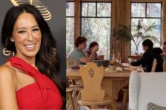 Joanna Gaines attends the 2022 Creative Arts Emmys at Microsoft Theater on September 03, 2022 in Los Angeles, California; Joanna Gaines and family, Instagram, March 14, 2026.