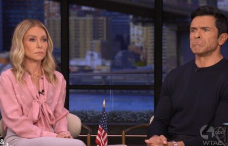 Kelly Ripa and Mark Consuelos on the March 9, 2026, episode of ABC's 'Live With Kelly and Mark.'