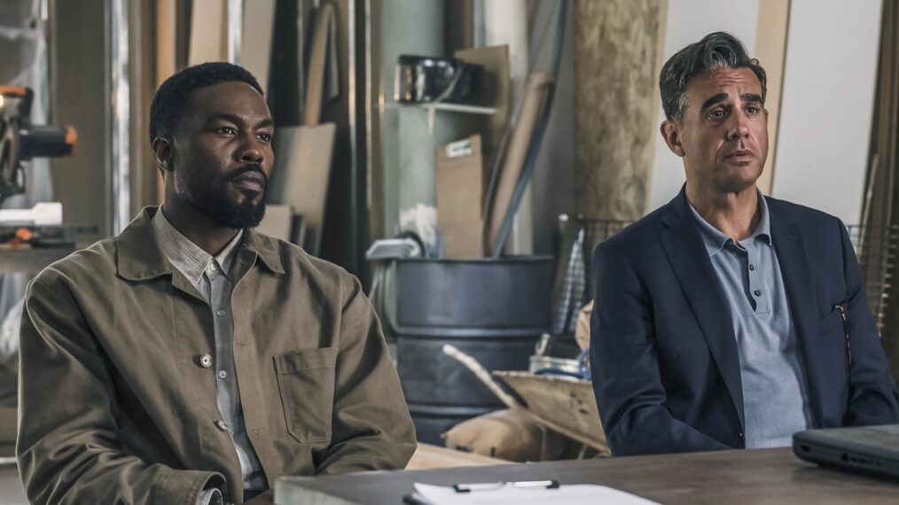 MAN ON FIRE. (L to R) Yahya Abdul-Mateen II as John Creasy and Bobby Canavale as Paul Rayburn in Episode 101 of Man on Fire. Cr. Juan Rosas/Netflix © 2024