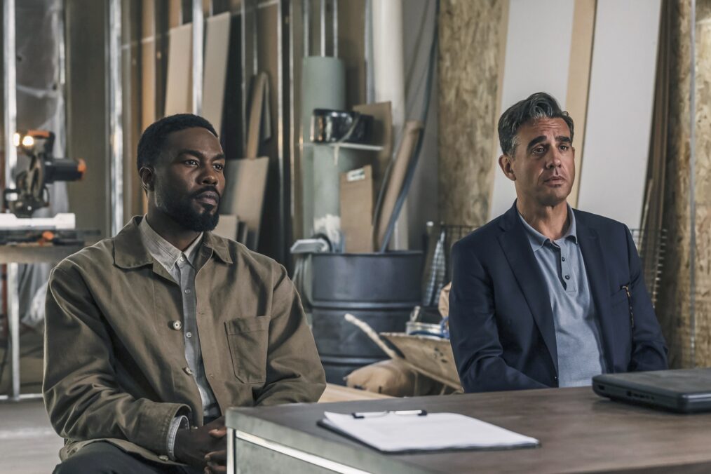 MAN ON FIRE. (L to R) Yahya Abdul-Mateen II as John Creasy and Bobby Canavale as Paul Rayburn in Episode 101 of Man on Fire. Cr. Juan Rosas/Netflix © 2024