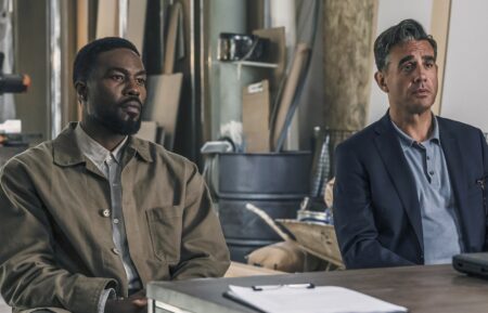 MAN ON FIRE. (L to R) Yahya Abdul-Mateen II as John Creasy and Bobby Canavale as Paul Rayburn in Episode 101 of Man on Fire. Cr. Juan Rosas/Netflix © 2024