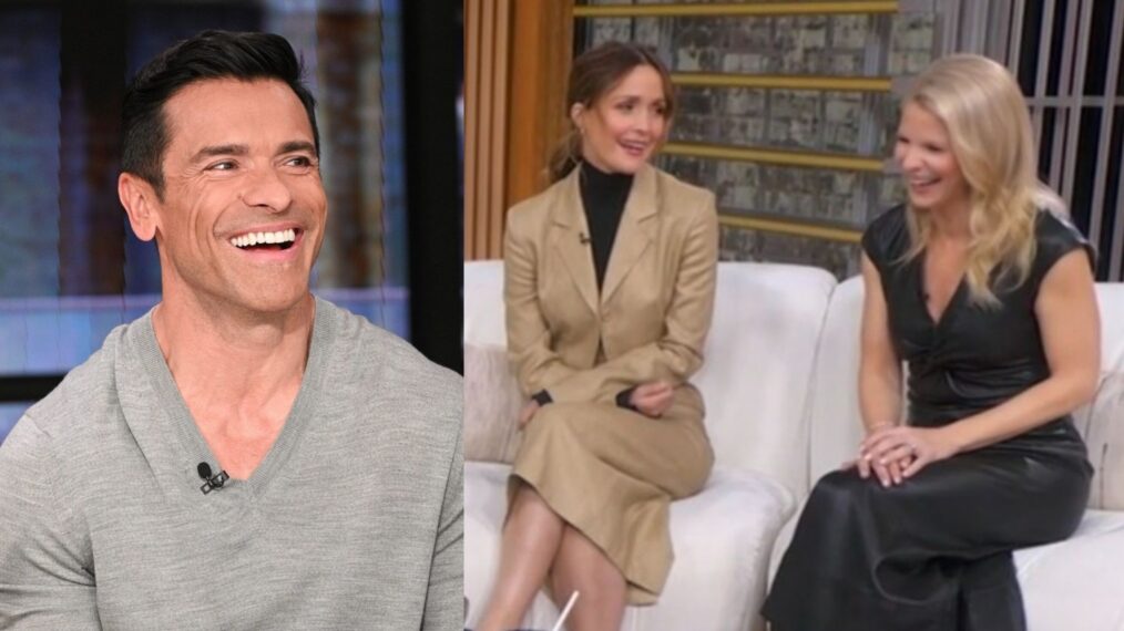 Mark Consuelos on the May 7, 2025, episode of ABC's 'Live With Kelly and Mark'; Rose Byrne and Kelli O'Hara on the March 6, 2026, episode of ABC's 'Good Morning America.'
