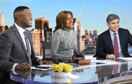 Michael Strahan, Robin Roberts, and George Stephanopoulos on the January 29, 2026, episode of ABC's 'Good Morning America.'