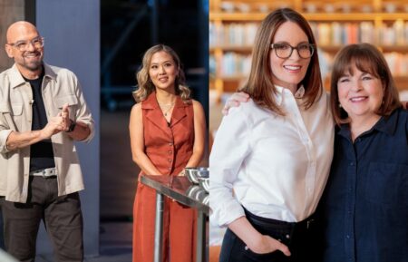 Michael Symon and Esther Choi on Season 2 of Food Network's '24 in 24: Last Chef Standing,' 2025; Tina Fey and Ina Garten on Season 6 of Food Network's 'Be My Guest With Ina Garten,' 2025.