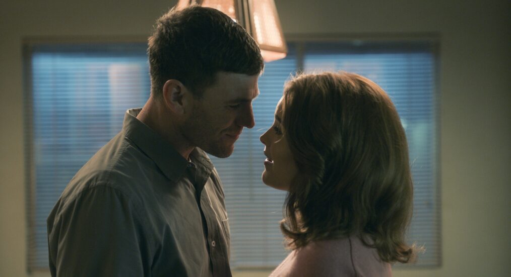 “Fools Rush In” – As the team discovers Gibbs’ drunken Vegas elopement with Diane, the newlyweds contemplate their future. Also, the team investigates a fatal movie theater bombing with a connection to the Pruitt compound where Franks’ brother Mason (guest star Philip Winchester) is staying, on NCIS: ORIGINS, Tuesday, March 3 (9:00-10:00 PM, ET/PT) on the CBS Television Network, and streaming on Paramount+ (live and on demand for Paramount+ Premium plan subscribers, or on demand for Paramount+ Essential subscribers the day after the episode airs)*. Pictured: Kathleen Kenny as Diane Sterling, and Austin Stowell as Leroy Jethro Gibbs. Photo: CBS ©2025 CBS Broadcasting, Inc. All Rights Reserved.