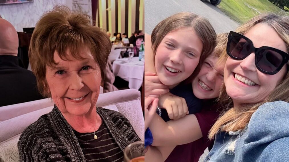 Nancy Guthrie via Savannah Guthrie's Instagram, January 27, 2025; Savannah Guthrie with her kids Vale and Charley, Instagram, August 5, 2025.