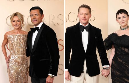 Kelly Ripa and Mark Consuelos, Josh Dallas and Ginnifer Goodwin attends the 98th Oscars at Dolby Theatre on March 15, 2026
