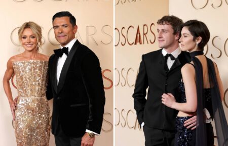 Kelly Ripa, Mark Consuelos, Paul Mescal, and Gracie Abrams attend the 98th Oscars at Dolby Theatre on March 15, 2026 in Hollywood
