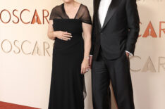 Megan Everett-Skarsgård and Stellan Skarsgård attend the 98th Oscars at Dolby Theatre on March 15, 2026