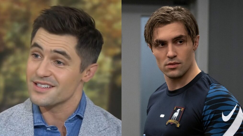 Phil Dunster on the third hour of 'Today,' NBC, March 5, 2026; Phil Dunster as Jamie Tarrt on Season 3 of Apple TV's 'Ted Lasso,' 2023.