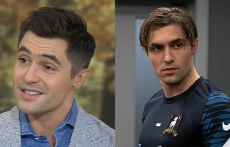 Phil Dunster on the third hour of 'Today,' NBC, March 5, 2026; Phil Dunster as Jamie Tarrt on Season 3 of Apple TV's 'Ted Lasso,' 2023.