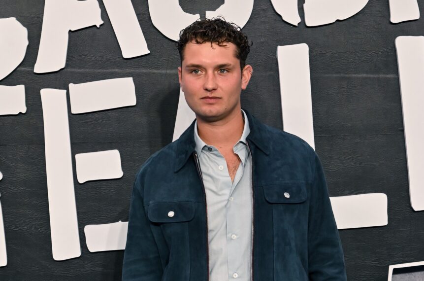 Raff Law attends the CAUGHT STEALING UK Gala Screening at Odeon Luxe Leicester Square on Tuesday 19 August 2025. The film will be released only in cinemas from 29 August 2025 on August 19, 2025 in London, England