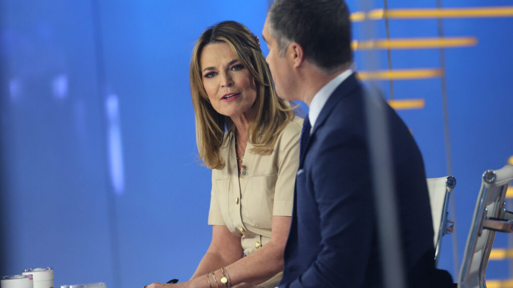 NEW YORK, NY - MARCH 11: Savannah Guthrie is seen at NBC's Today Show on March 11, 2025 in New York City. (Photo by Jose Perez/Bauer-Griffin/GC Images)