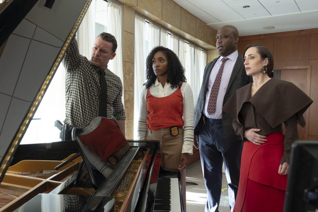 WILL TRENT - “I Hear It Now, I Was Good” - Will grows anxious over the whereabouts of his uncle, drawing emotional support from Angie. Meanwhile, the murder of a famed conductor, found with cryptic musical clues, pulls Ormewood, Faith and Franklin into the world of the Atlanta Symphony. TUESDAY, MARCH 24 (8:00-9:00 p.m. EDT) on ABC. (Disney/Wilford Harewood) JAKE MCLAUGHLIN, IANTHA RICHARDSON, KEVIN DANIELS, ZOE LISTER JONES