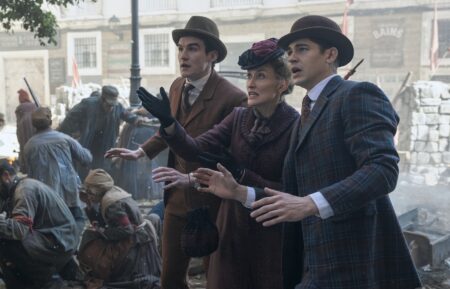 Dónal Finn, Natascha McElhone, Hero Fiennes Tiffin. Photo credit: Daniel Smith/Prime