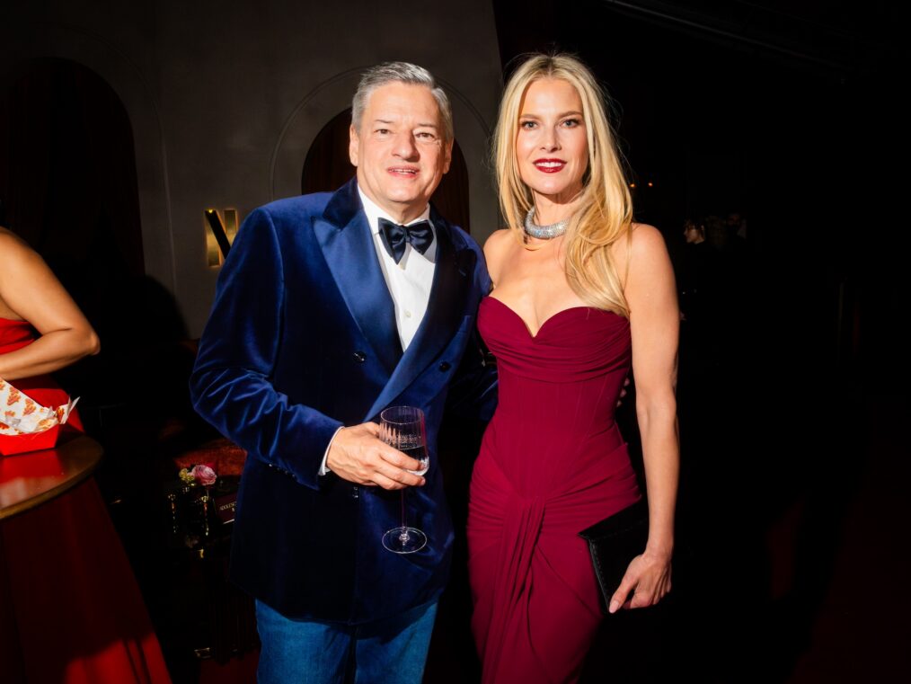 Co-CEO of Netflix Ted Sarandos and Ali Larter attend The Actor Awards Netflix afterparty