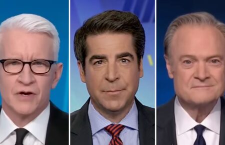 Anderson Cooper, Jesse Watters, and Lawrence O'Donnell