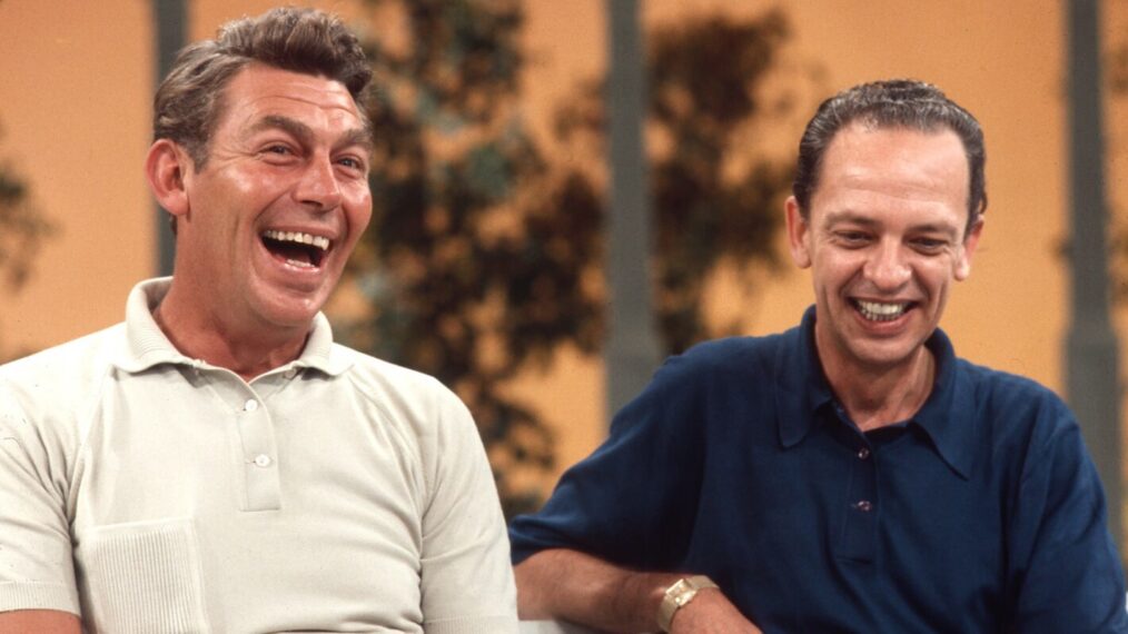 THE ANDY GRIFFITH, DON KNOTTS, JIM NABORS SHOW, Andy Griffith, Don Knotts, 1965. photo: Bruce McBroom/TV Guide/courtesy Everett Collection