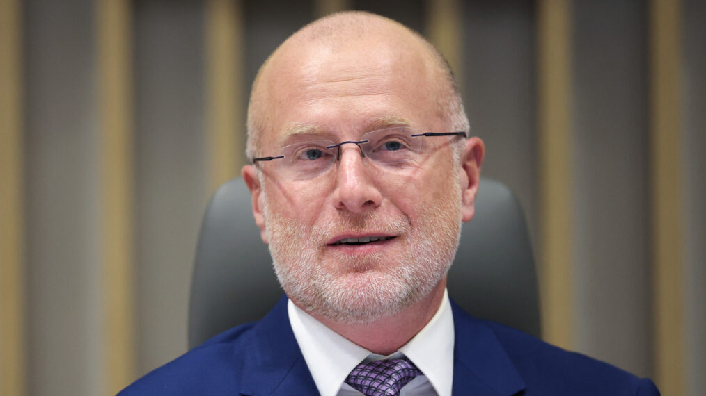 Chairman of the Federal Communications Commission (FCC) Brendan Carr participates in a FCC meeting at the FCC headquarters on February 18, 2026 in Washington, D.C.