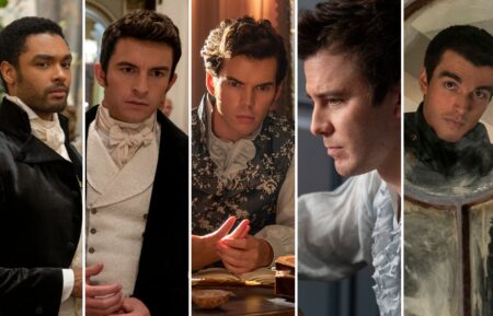 Rege-Jean Page, Jonathan Bailey, Luke Newton, Luke Thompson, and Corey Mylchreest in 'Bridgerton' and 'Queen Charlotte'
