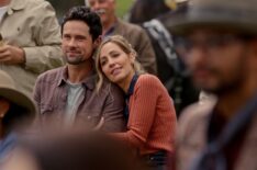 Benjamin Hollingsworth as Dan Brady and Zibby Allen as Brie Sheridan in 'Virgin River' Season 7