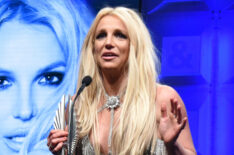 Honoree Britney Spears accepts the Vanguard Award onstage at the 29th Annual GLAAD Media Awards