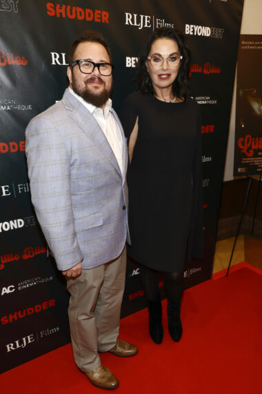 Chaz Bono and Shara Mathes attend the Los Angeles Premiere of "Little Bites" Presented by Beyond Fest at Aero Theatre