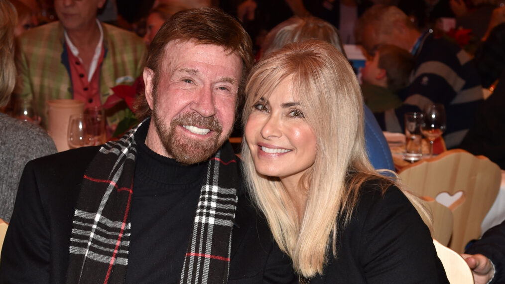 Actor Chuck Norris and wife Gena O'Kelley during the Gut Aiderbichl Christmas Market opening on November 12, 2019 in Henndorf am Wallersee, Austria