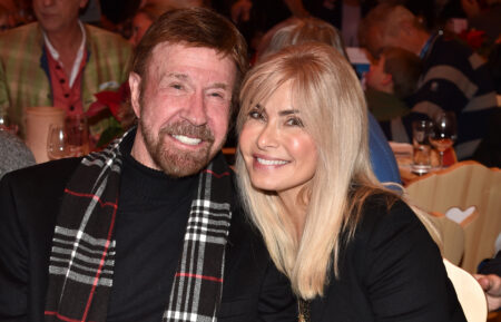 Actor Chuck Norris and wife Gena O'Kelley during the Gut Aiderbichl Christmas Market opening on November 12, 2019 in Henndorf am Wallersee, Austria