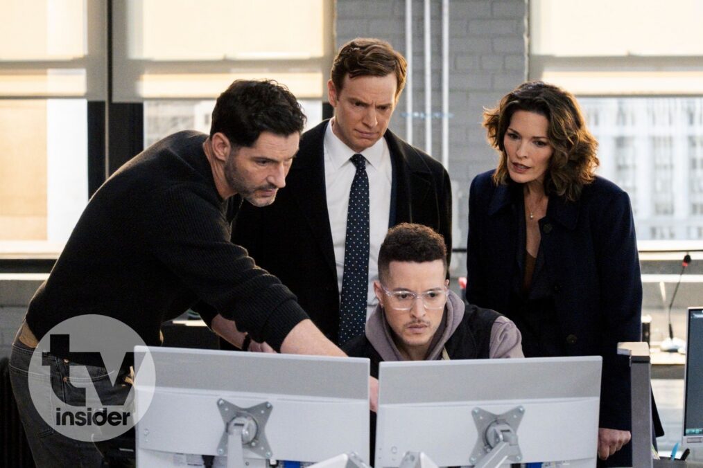 Tom Ellis as CIA Case Officer Colin Glass, Nick Gehlfuss as Special Agent Bill Goodman, Manny Ureña as Miguel “Migo” Halim, and Alana De La Garza as Special Agent in Charge Isobel Castille — 'CIA' crossover with 'FBI' 