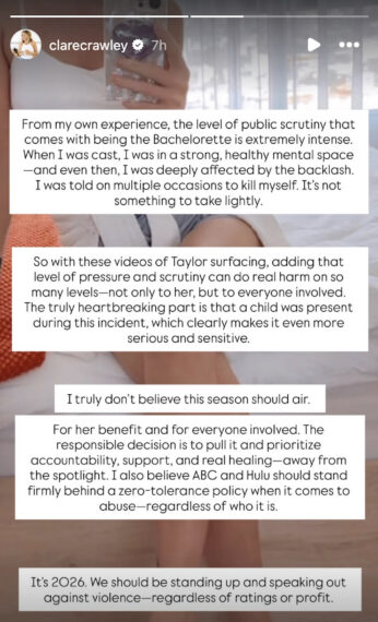 Clare Crawley reacts to 'Bachelorette' cancellation