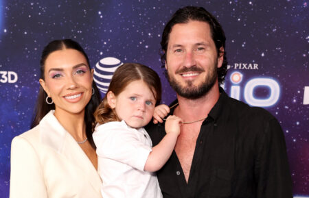 Jenna Johnson Chmerkovskiy, Rome Valentin Chmerkovskiy and Valentin Chmerkovskiy attend the World Premiere of Disney and Pixar's 